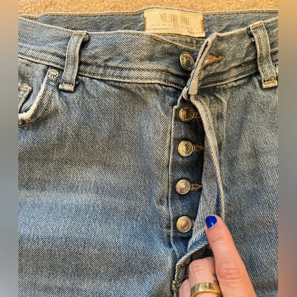 FREE PEOPLE Maggie Mid-Rise Straight-Leg Jeans Sz 28 - Picture 6 of 8